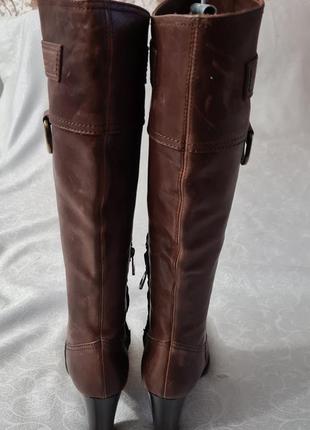 😻😻😻 женские элегантные коричневые высокие сапоги  на каблуке bally3 фото