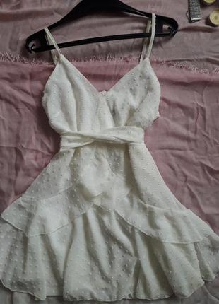 Ніжне, зефірне плаття. біла сукня.4 фото