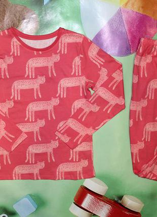 Пижама розовая с леопардами для девочки george 2352