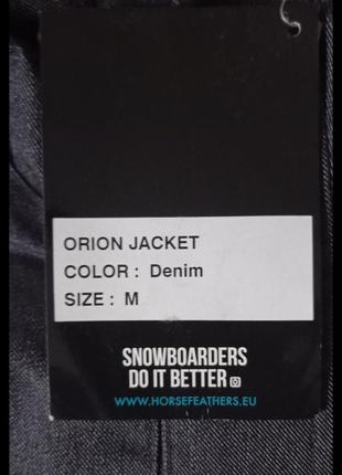Сноубордическая куртка horsefeathers orion denim3 фото