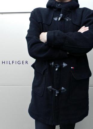 Пальто черное tommy hilfiger теплое4 фото