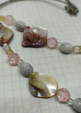 Бусы с перламутром