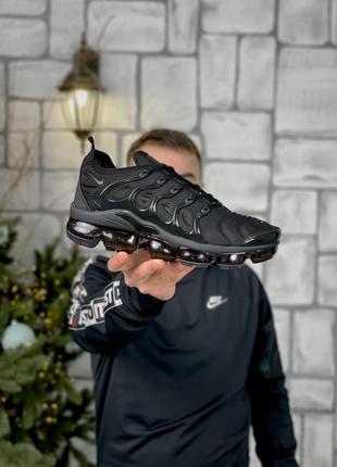 Кроссовки мужские найк nike air vapormax plus triple black1 фото