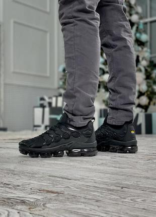 Кроссовки мужские найк nike air vapormax plus triple black2 фото