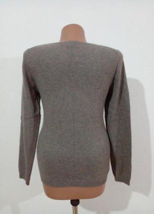 Меланжевый кашемировый пуловер3 фото