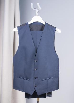 Костюм премиум класса the kooples 46 xs s тройка пиджак брюки в полоску