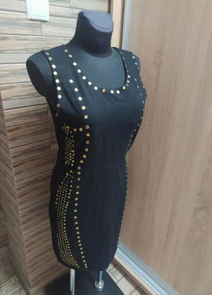 Стильное нарядное платье бренда gina gio с заклепками,40(46-48),м-l2 фото
