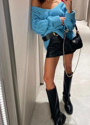 Новые сапоги zara зара pinko karl kors 38 шкіряні чоботи