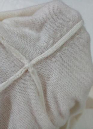 Кашемировый пуловер  молочного цвета7 фото