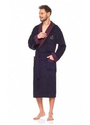 Чоловічий халат велюровий бавовна l&l 9102