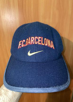 Винтажная бейсболка nike barcelona, шерсть, one size