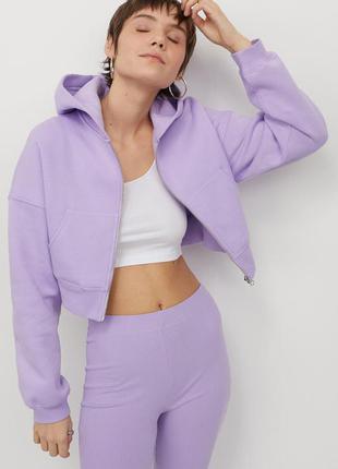 Новая укороченная, кроп кофта h&m на флисе
