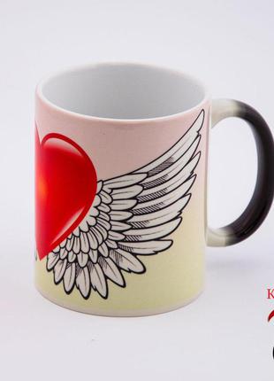 Чашка хамелеон крылья любви 330мл3 фото
