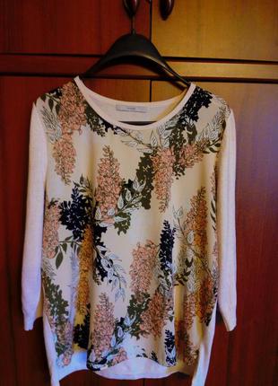 Кофта george кофточка блузка свитер с цветочным принтом4 фото