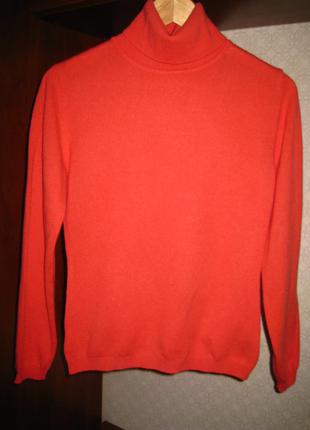 Яркий кашемировый свитер,гольф шерсть 70, кашемир 301 фото