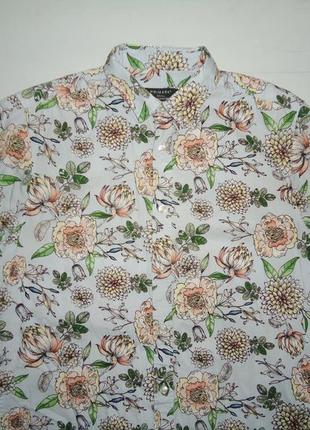 Рубашка гавайская primark reg fit cotton гавайка (s)