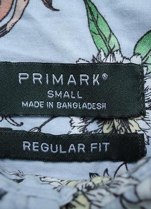 Рубашка гавайская primark reg fit cotton гавайка (s)