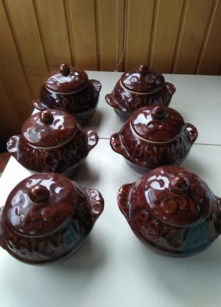 Горщик  для запікання керамічний великий 800 мл прикольний подарунок2 фото