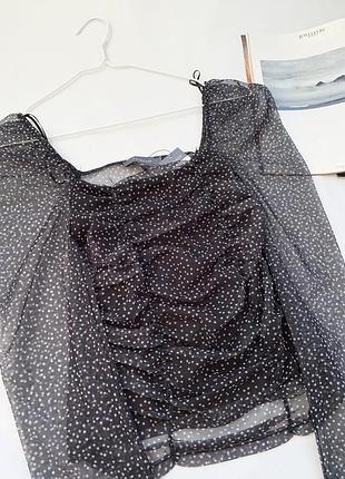 Топ, топік, топік, кроп топ, кофта, блуза, в горошок, primark3 фото