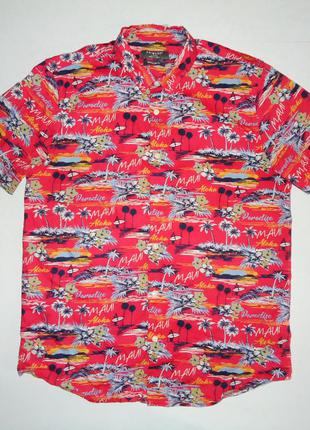 Рубашка  гавайская primark aloha maui cotton гавайка (l-xl)