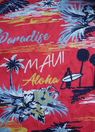 Рубашка  гавайская primark aloha maui cotton гавайка (l-xl)5 фото