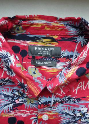 Рубашка  гавайская primark aloha maui cotton гавайка (l-xl)3 фото