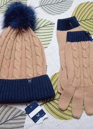 Комплект шапка рукавички новий