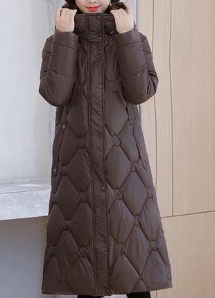 Зимняя куртка, пальто трендового шоколадного цвета