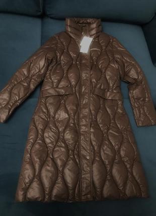 Зимняя куртка, пальто трендового шоколадного цвета