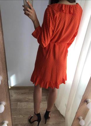 В наличии красное платье в горошек на запах zara6 фото