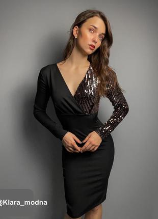 Жіноча вечірня сукня s-xl / чорне святкову сукню4 фото