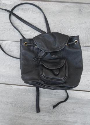 Fancy фирменный кожаны рюкзак черного цвета оригинал