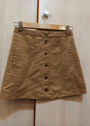 Юбка из искусственной замши