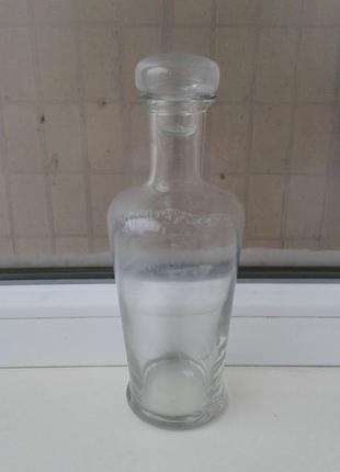 Стеклянный графин ,бутылка .винтаж ссср .нюанс.1 фото
