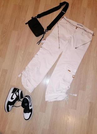 Джинси карго круті krizia jeans, 100% оригінал, італія білі