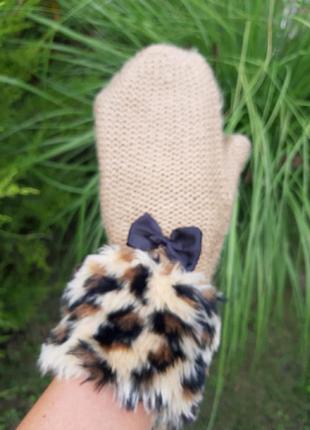 Рукавиці рукавички з хутром dorothy perkins4 фото