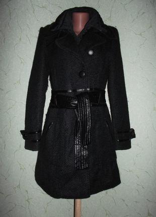 Пальто классика черное козелок р. m - vero mode