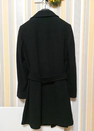 Двубортное шерстяное пальто миди3 фото