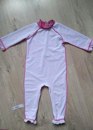 Розовый купальный костюм disney для девочки/комплект купальник и шапочка с собачками7 фото