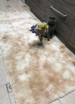 Прикроватный коврик пушистый 90х200 см