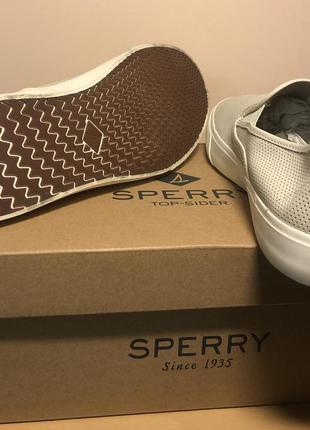Мокасины sperry captain's so perf offwht (us 8.5)2 фото