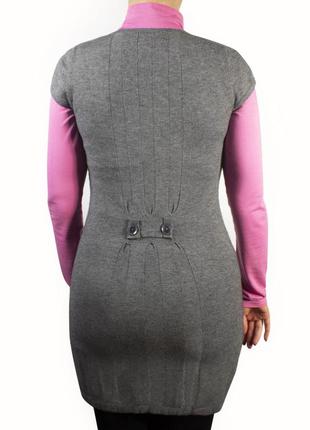 Вовняне плаття-туніка з кишеньками3 фото