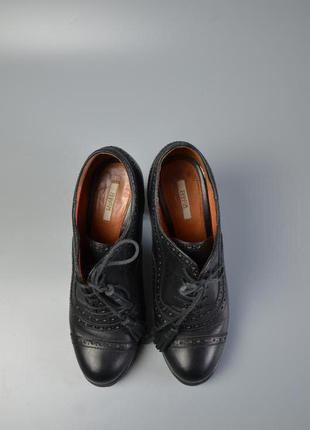 Кожаные ботинки geox на устойчивом каблуке размер 387 фото