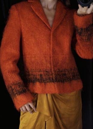 Брендовый шерсть шерстяной классический пиджак жакет оверсайз мохер4 фото