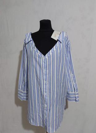 Котоновая рубашка zara на завязках оверсайз6 фото