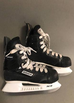 Коньки хоккейные детские bauer impact 100 pro.3 фото