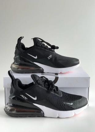 Мужские кроссовки nike air max 270 black&white5 фото