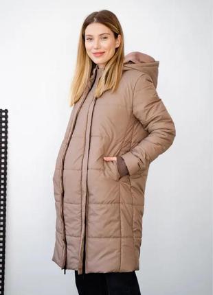👑vip👑 курточка для вагітних зимова куртка для вагітних і годуючих тепла зимова пальто-пуховик9 фото