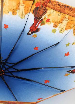 Зонт zest, полуавтомат серия 10 спиц, расцветка девушка с котом4 фото