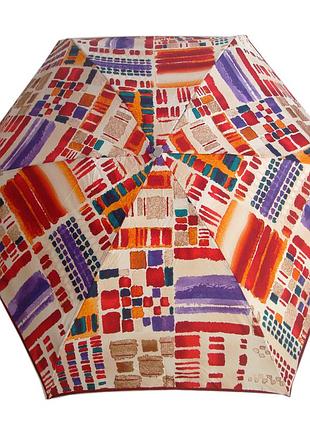Зонт zest женский механика 5 сложений, цветной плоский. расцветка паолина